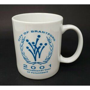 City of Brantford 2001 International Year of Volunteers Coffee Mug  3 3/4 in